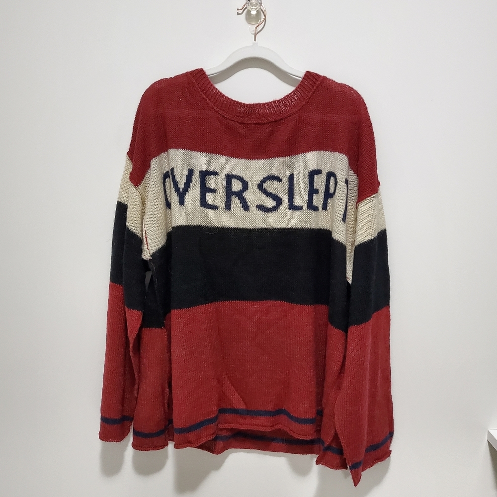 Wildfox "Overslept" Wool Blend Knit Sweater